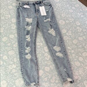 Tinseltown Distressed Light Blue Skinny Jeans